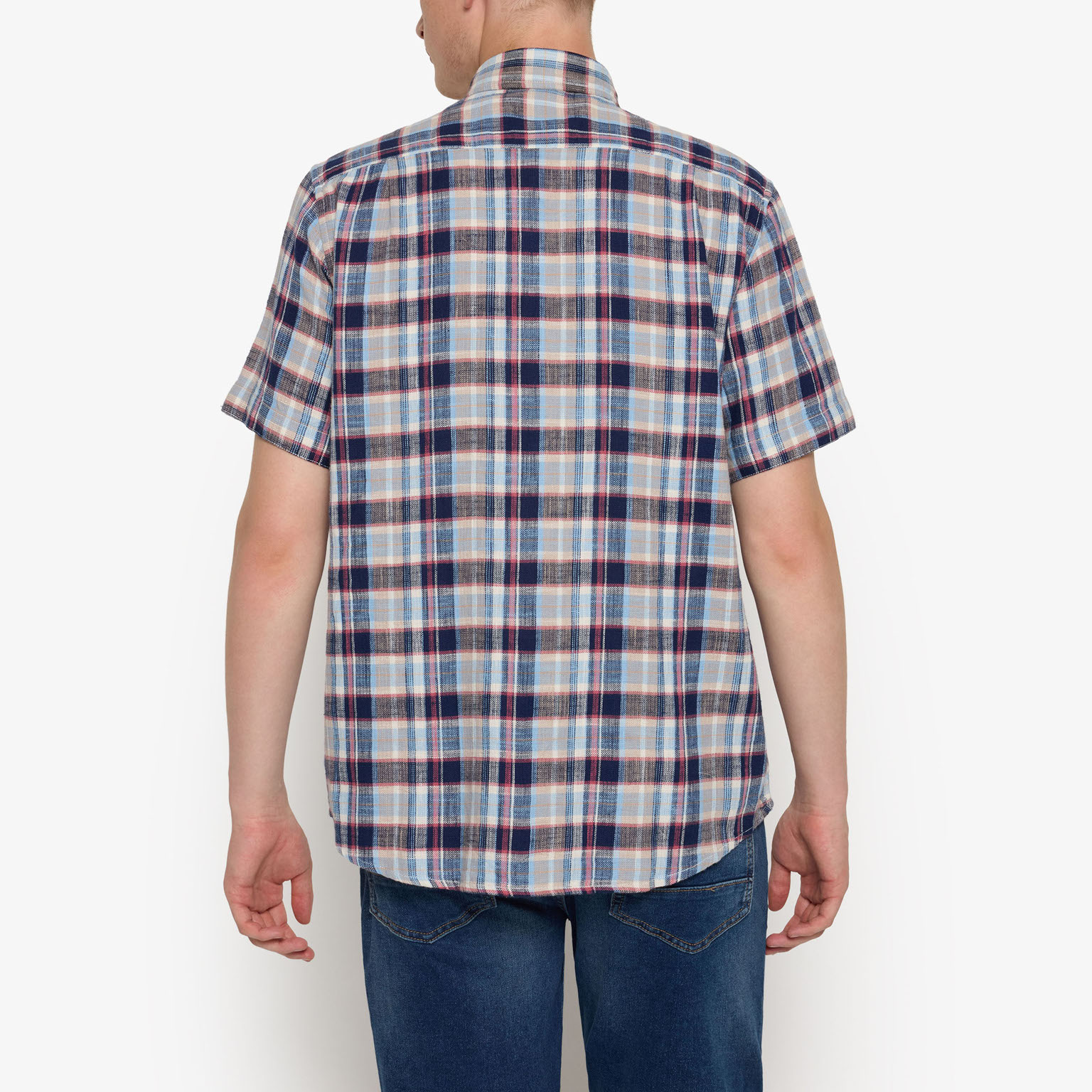 Signal - Pan Waffle Check s/s Shirt - Red Earth - 3