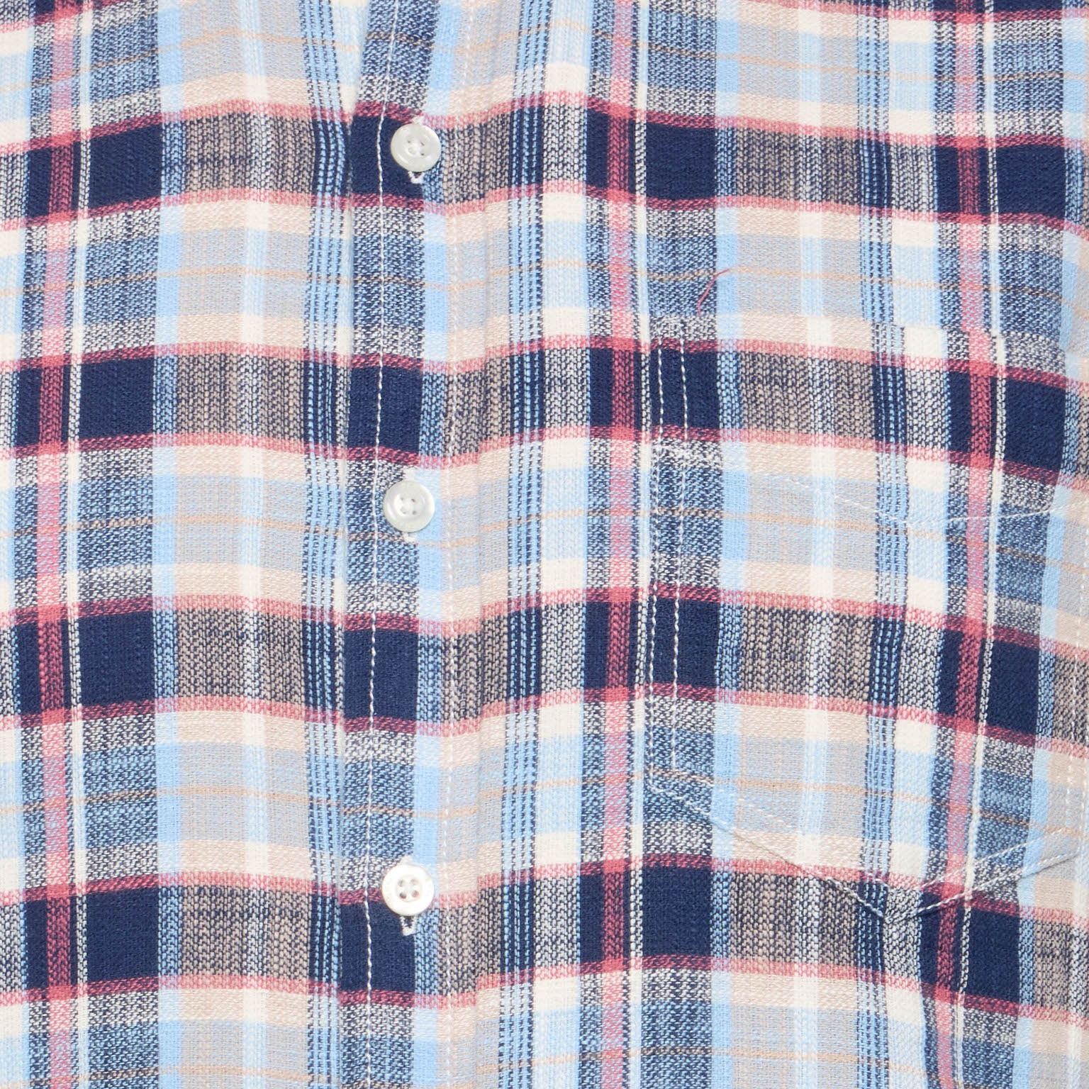 Signal - Pan Waffle Check s/s Shirt - Red Earth - 6