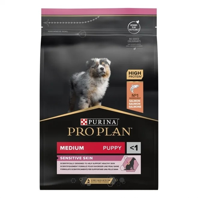 PRO PLAN Medium Puppy Sensitive Skin Rik på Lax 12kg