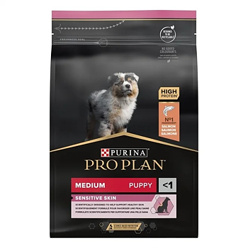 PRO PLAN Medium Puppy Sensitive Skin Rik på Lax 12kg