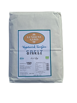 Vegetarisk torrfärs KRAV på dinkel/spelt 3,5 kg, Lundens Eko