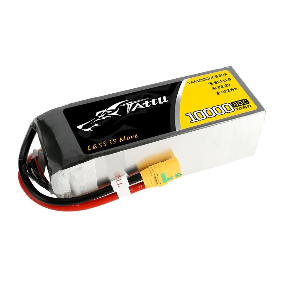 GensAce Tattu 10000mAh 22.2V 30C 6S1P Lipo Battery Pack with XT90 Anti-sparkPlug - 2
