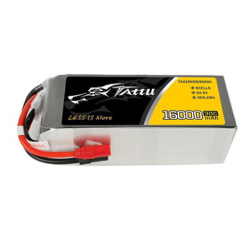 GensAce Tattu 16000mAh 22.2V 30C 6S1P Lipo Battery Pack with AS150+XT150 plug
