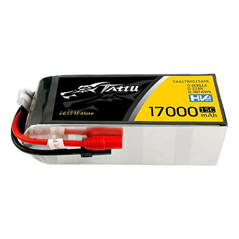 GensAceTattu 17000mAh 22.8V 15C 6S1P HV High Vltage Lipo Bttry, AS150+XT150 Plug
