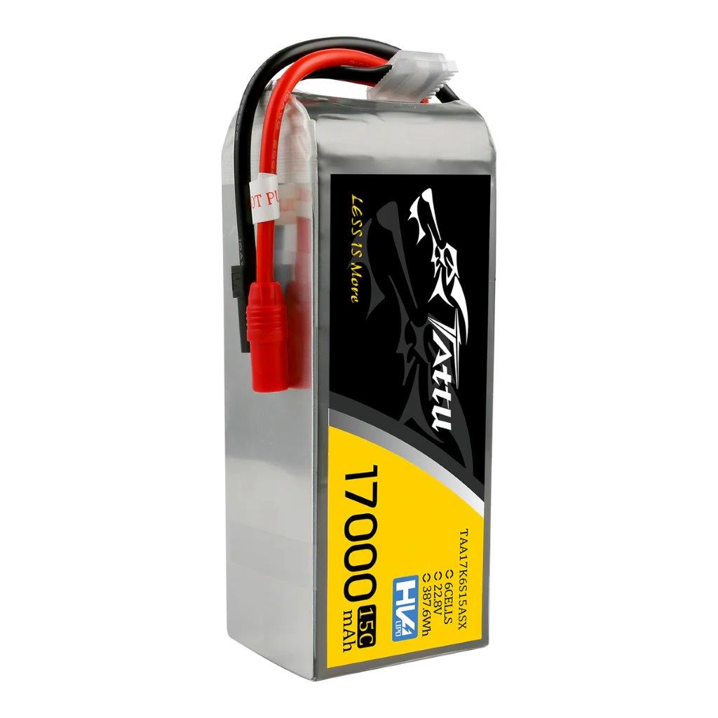 GensAceTattu 17000mAh 22.8V 15C 6S1P HV High Vltage Lipo Bttry, AS150+XT150 Plug - 4