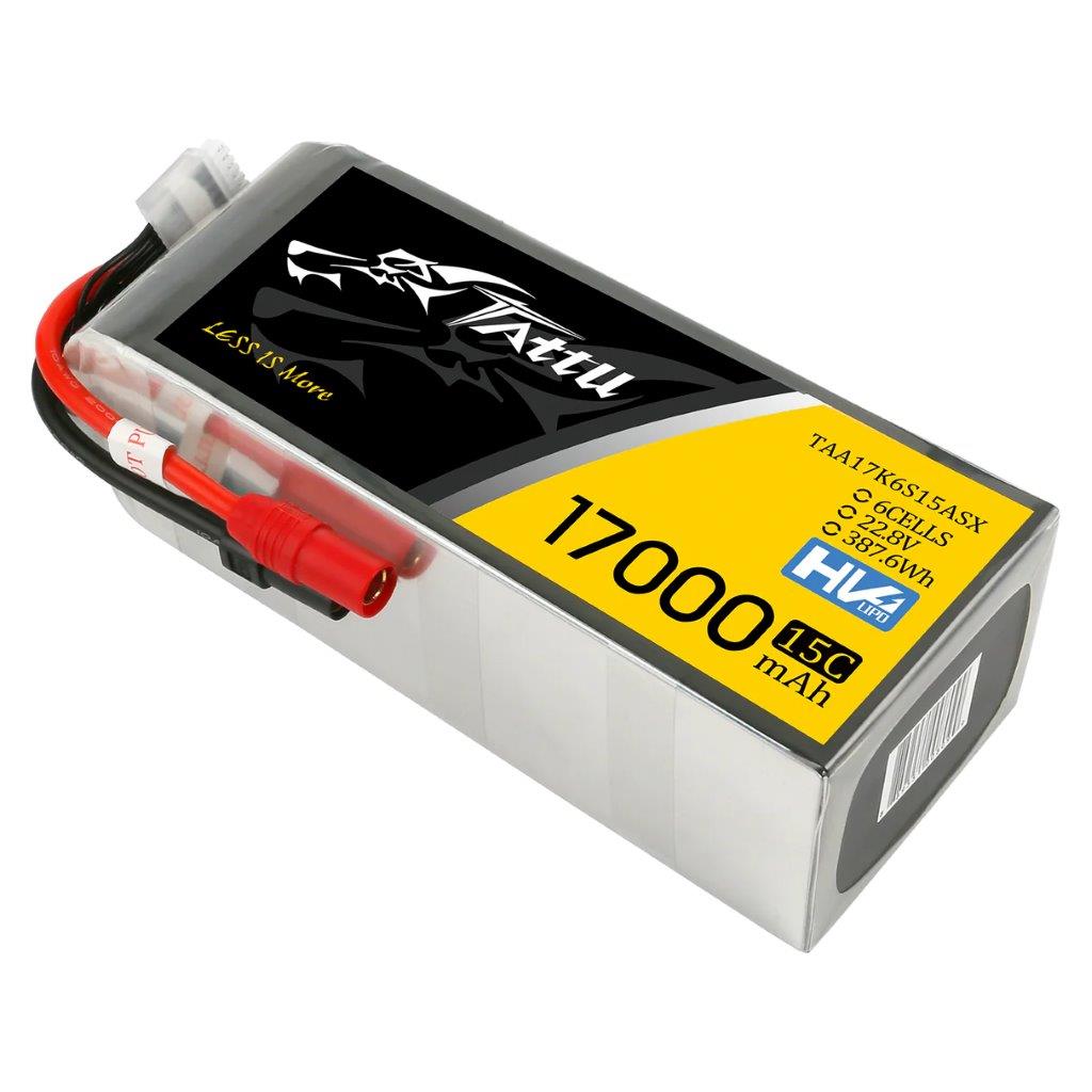 GensAceTattu 17000mAh 22.8V 15C 6S1P HV High Vltage Lipo Bttry, AS150+XT150 Plug - 3
