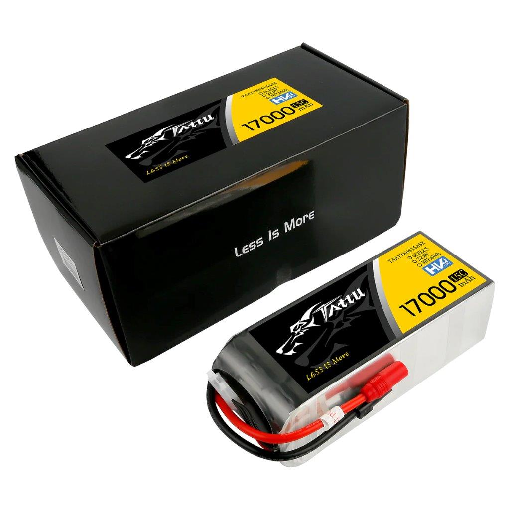 GensAceTattu 17000mAh 22.8V 15C 6S1P HV High Vltage Lipo Bttry, AS150+XT150 Plug - 5