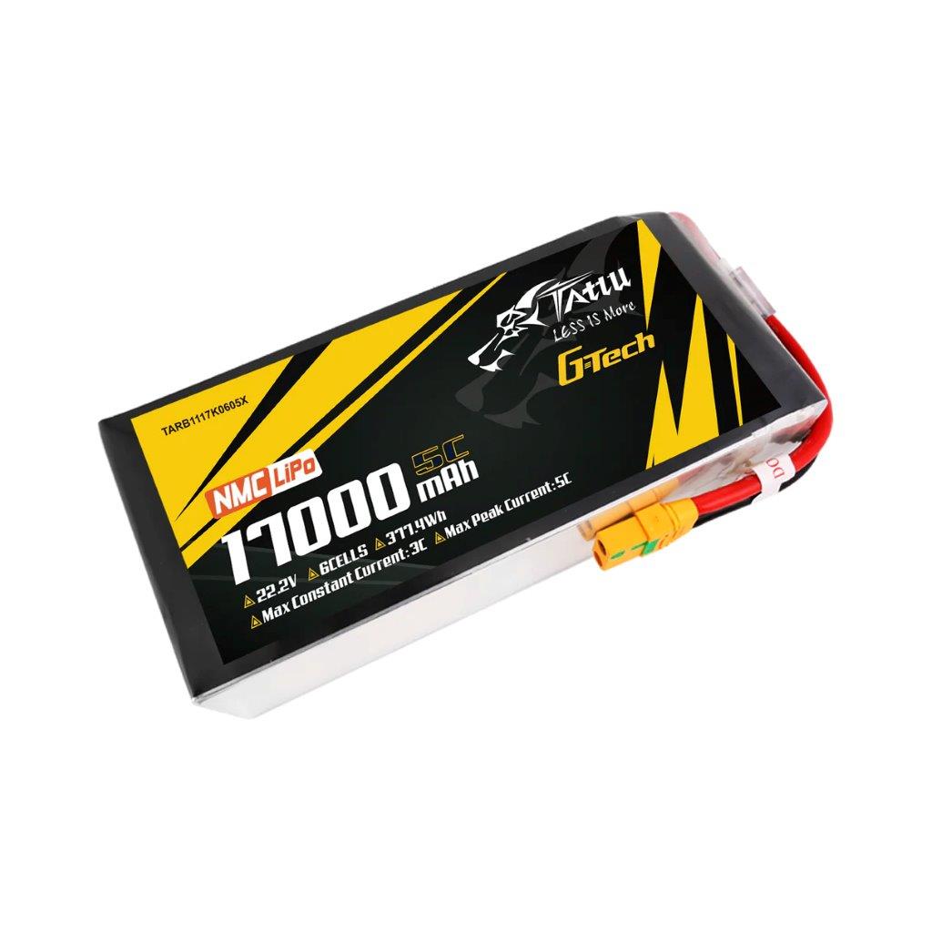 GensAce TATTU Semi-solid 17000mAh 5C 22.2V 6S1P GTech Lipo Pack, XT90S-F - 3