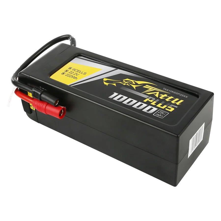 GensAce Tattu Plus 10000mAh 22.2V 25C 6S1P Lipo Bttry Pack with AS150+XT150 plug - 2