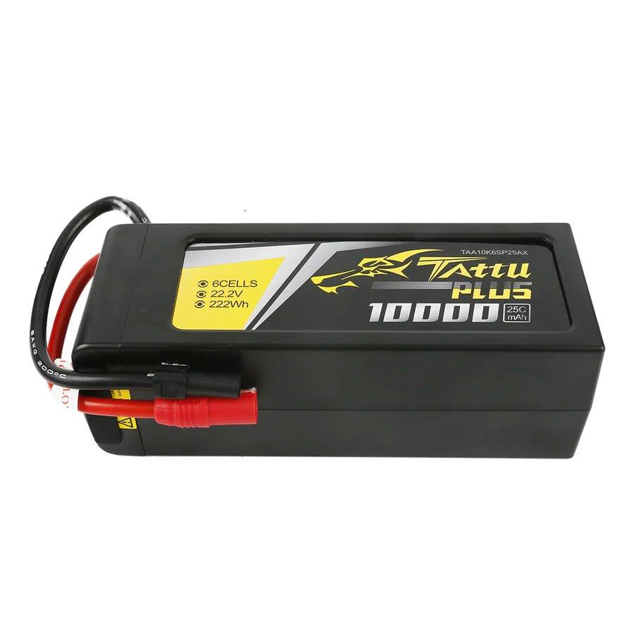 GensAce Tattu Plus 10000mAh 22.2V 25C 6S1P Lipo Bttry Pack with AS150+XT150 plug