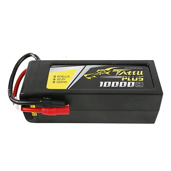 GensAce Tattu Plus 10000mAh 22.2V 25C 6S1P Lipo Bttry Pack with AS150+XT150 plug