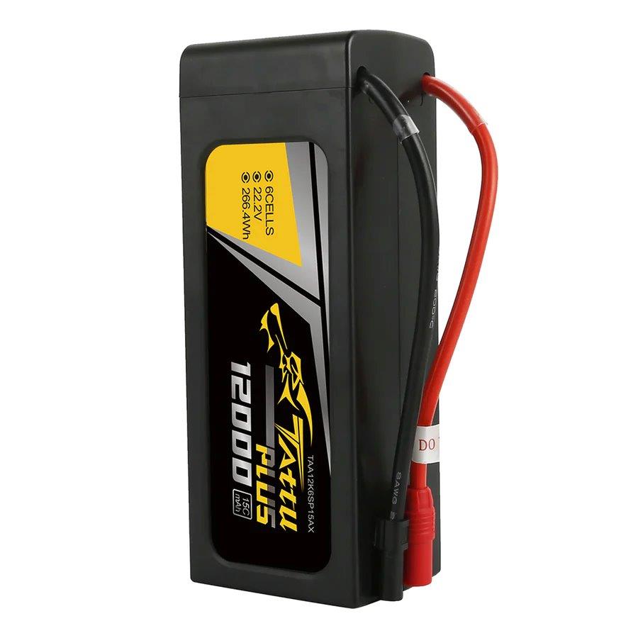 GensAce Tattu Plus 12000mAh 22.2V 15C 6S1P Lipo Bttry Pack with AS150+XT150 plug - 3