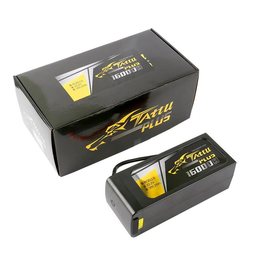 GensAce Tattu Plus 16000mAh 22.2V 15C 6S1P Lipo Bttry Pack with AS150+XT150 plug - 2