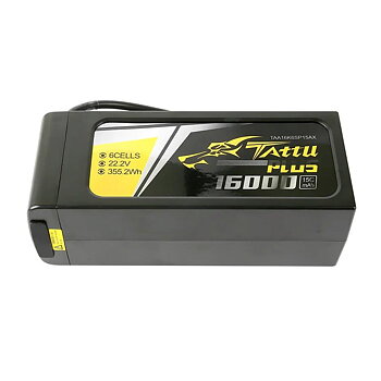 GensAce Tattu Plus 16000mAh 22.2V 15C 6S1P Lipo Bttry Pack with AS150+XT150 plug