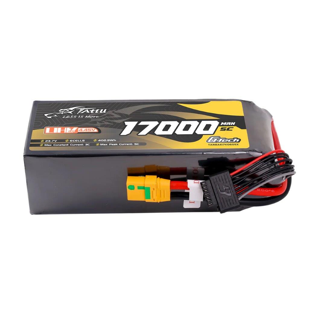 GensAceTattu17000mAh 6S1P 5C 23.7V Lipo Bttry,XT90S-F 4.45V UltraHigh volt Gtech