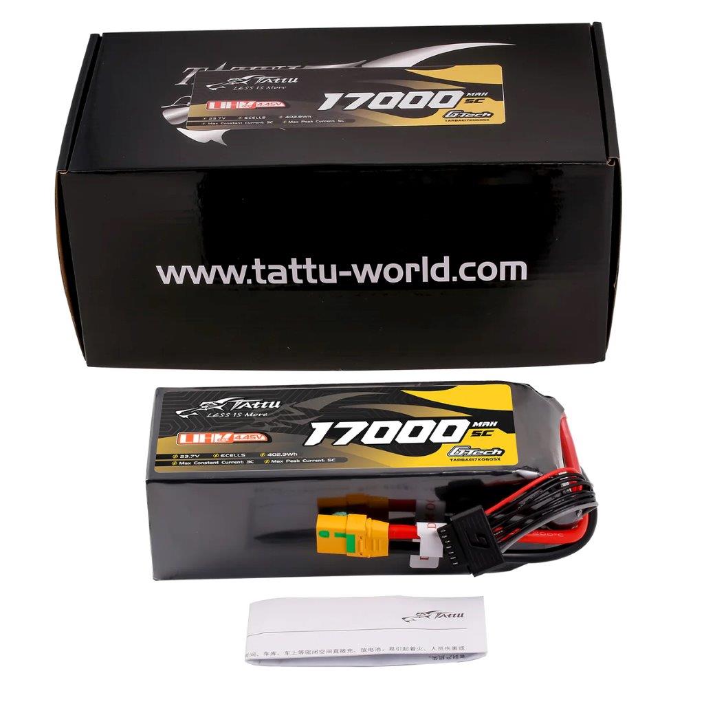GensAceTattu17000mAh 6S1P 5C 23.7V Lipo Bttry,XT90S-F 4.45V UltraHigh volt Gtech - 5