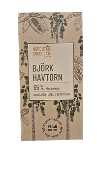 Björk Havtorn 65% Mörk choklad 90g, Nordic Chocolate