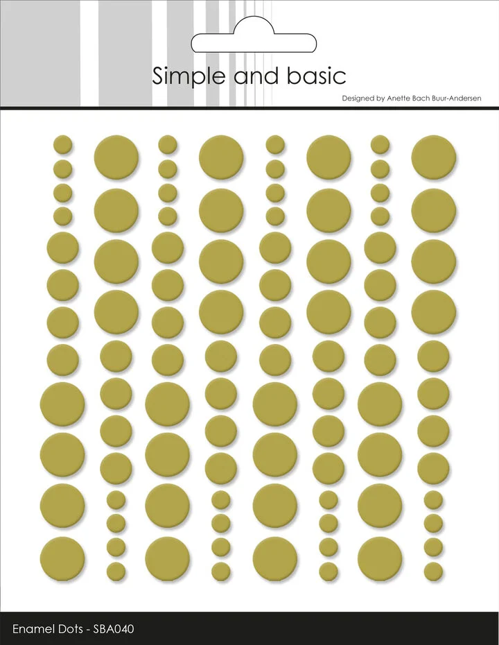 Adhesive Enamel Dots Olive (96pcs)
