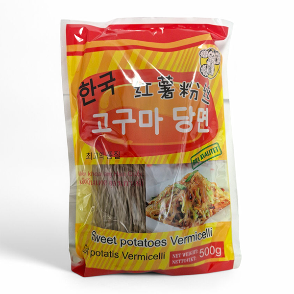 Lucky Cat koreanska Sötpotatisnudlar, 500 g