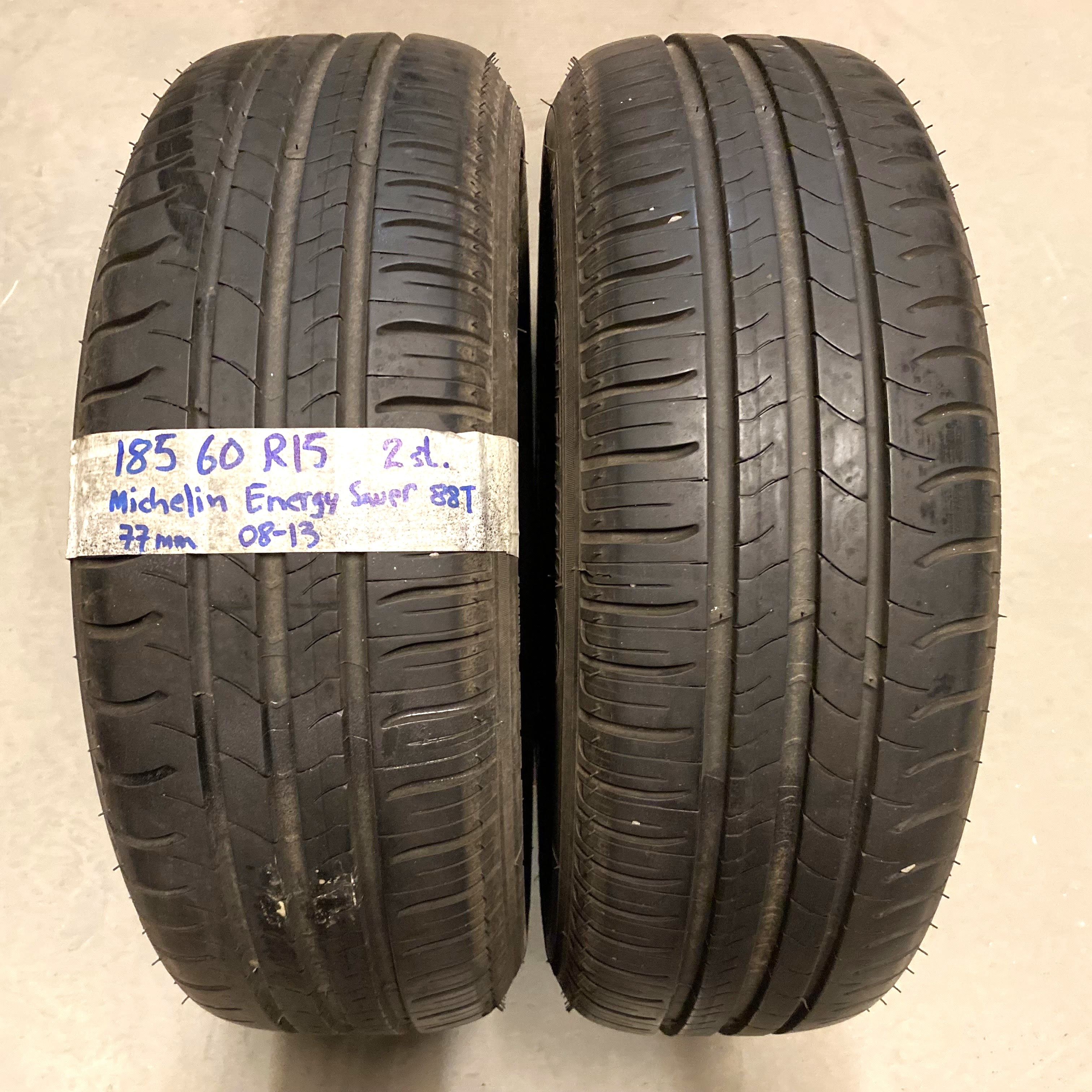 15" BEGAGNADE SOMMARDÄCK | 2 st 185/60 R15 88T Michelin Energy Saver | V08-13 | 7|7 mm | F-5