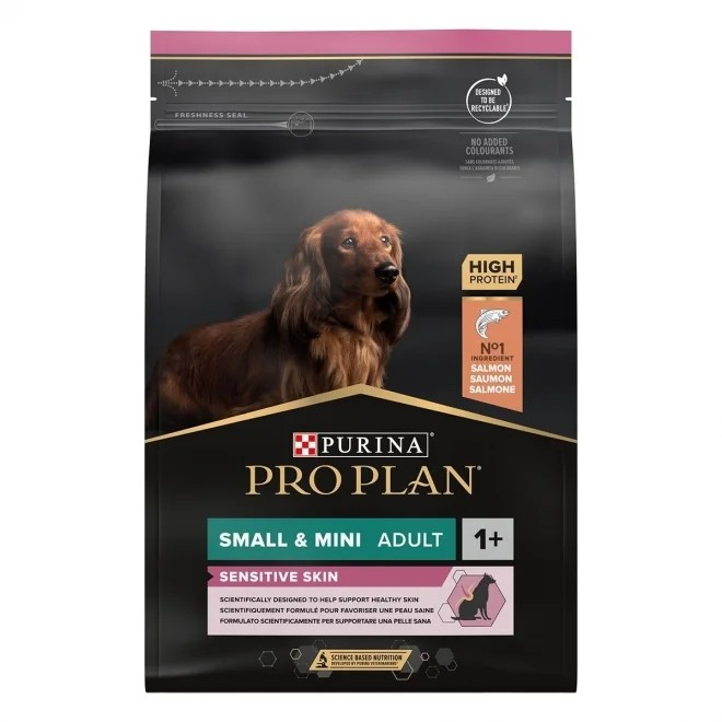 PRO PLAN Small & Mini Adult Sensitive Skin Rik på Lax 7kg