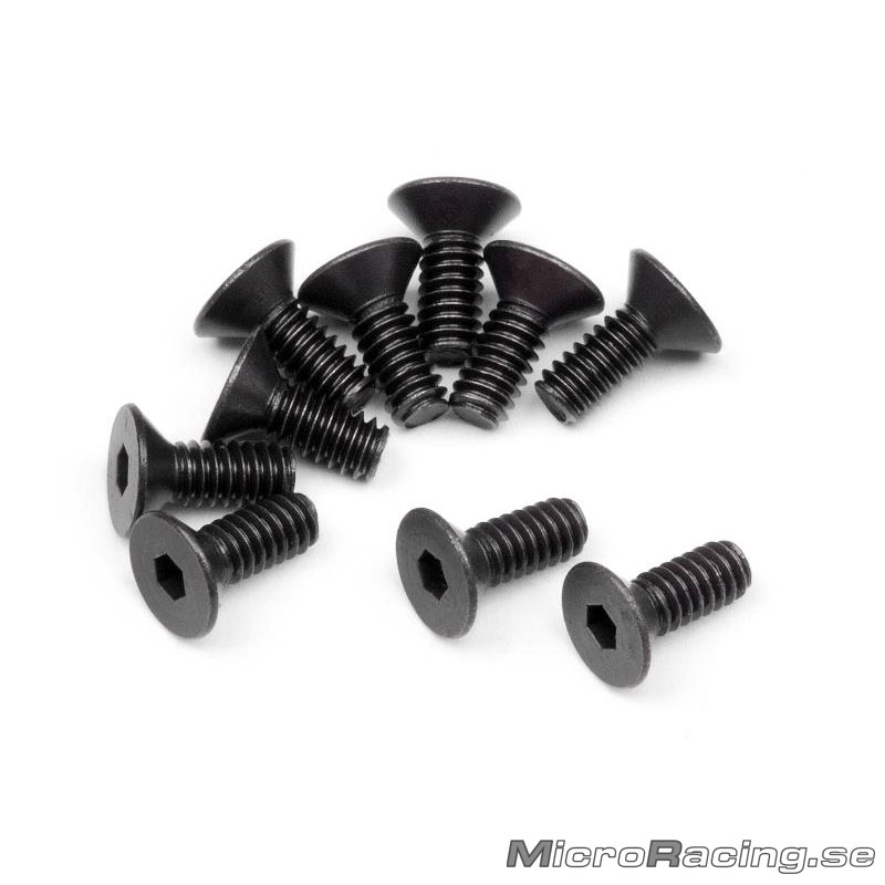 DEAL* HB RACING - M2x5mm, Flat Head Screws, Hex, 10pcs