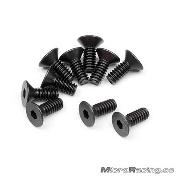 DEAL* HB RACING - M2x5mm, Flat Head Screws, Hex, 10pcs
