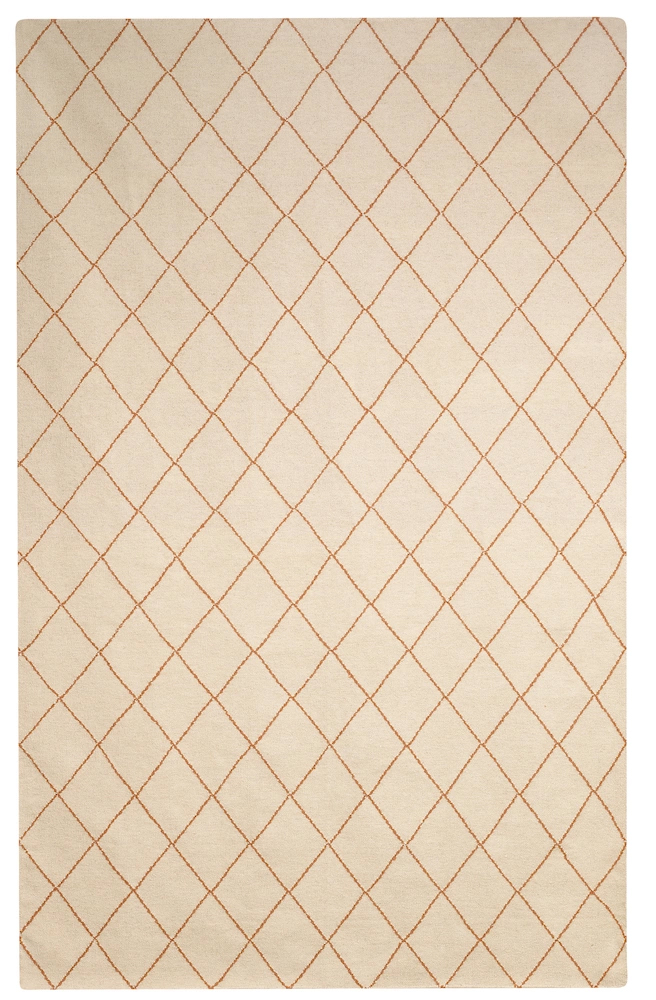 Diamond Off White/Orange 184x280cm