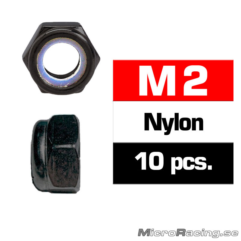 ULTIMATE - M2.0 Nut, Black , Steel, 10pcs