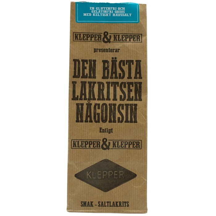 Klepper & Klepper Saltlakrits, 200 g
