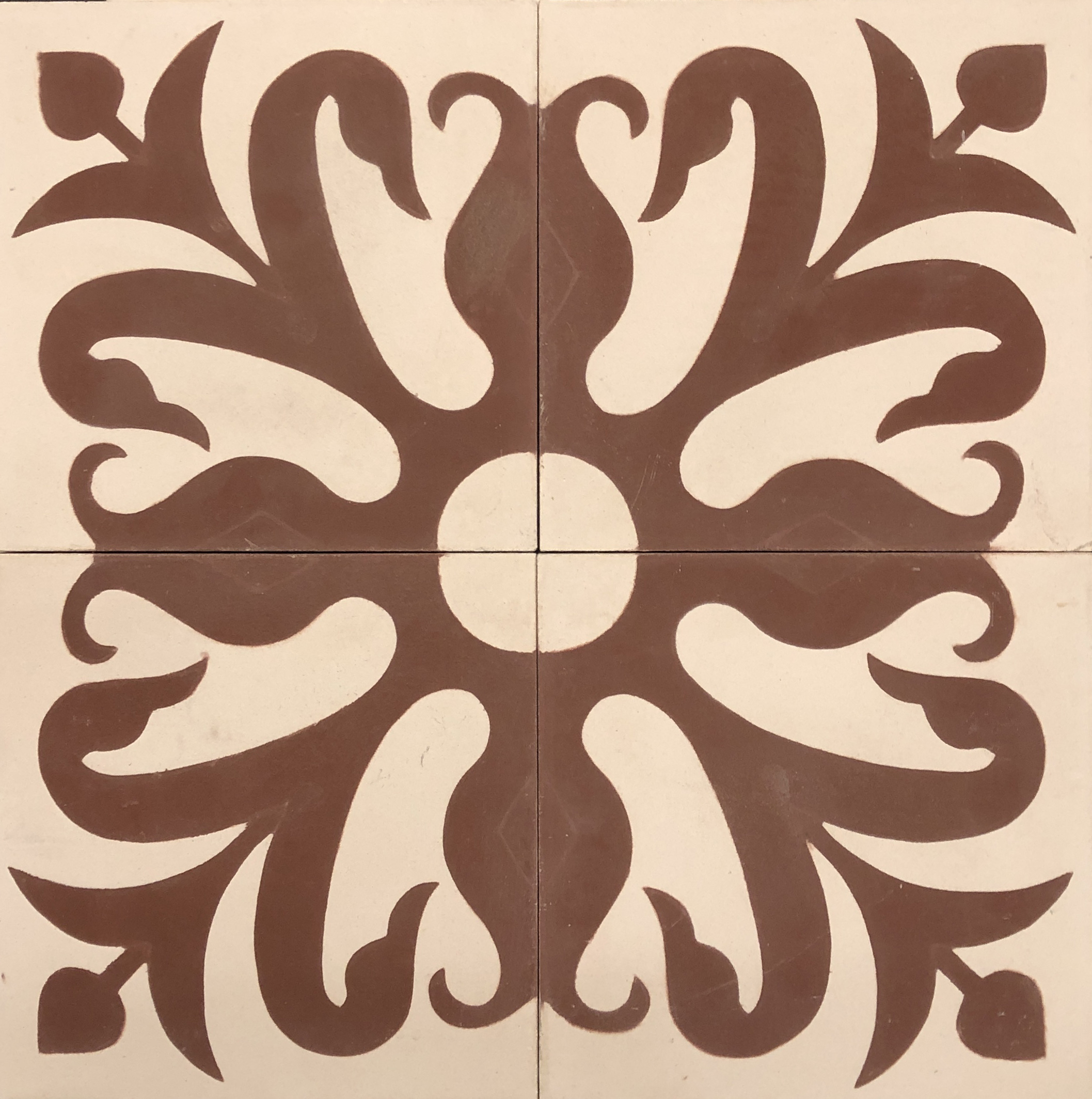 Marockanska kakelplattor-Tamila Choco/white
