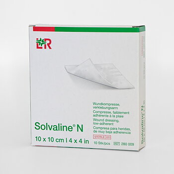 Kompresse 10 × 10 cm Steril (10 Stk) Solvaline N