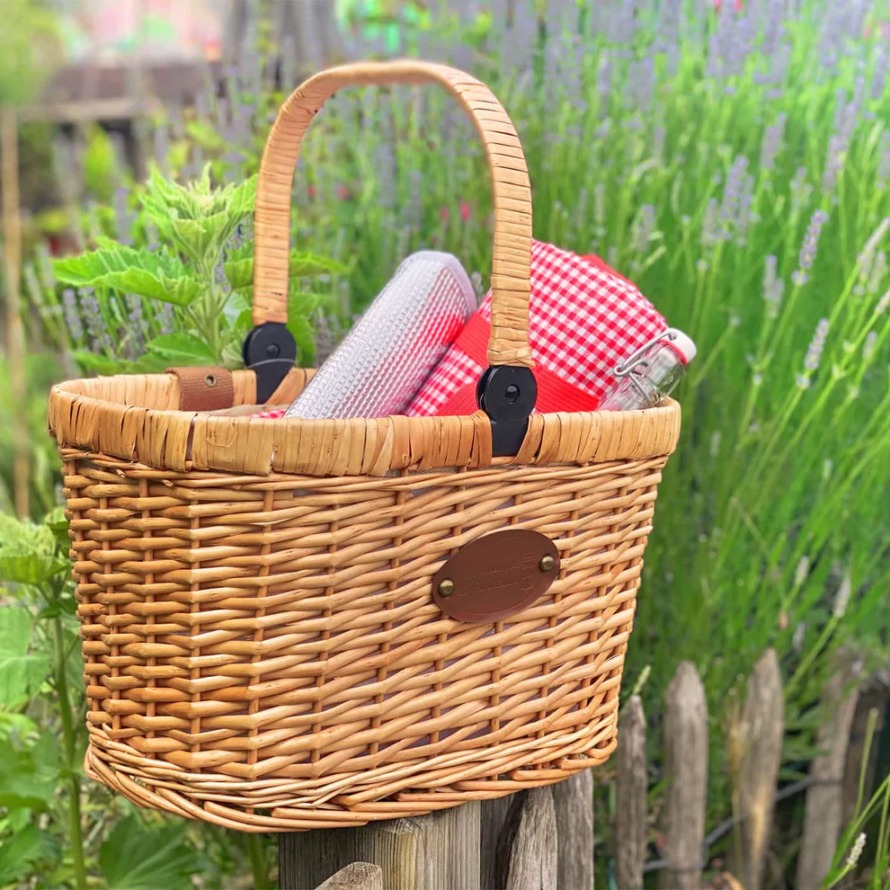 Picknickkorg Cykel Chantilly Rutig röd/vit - 4