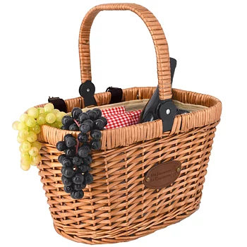 Picknickkorg Cykel Chantilly Rutig röd/vit