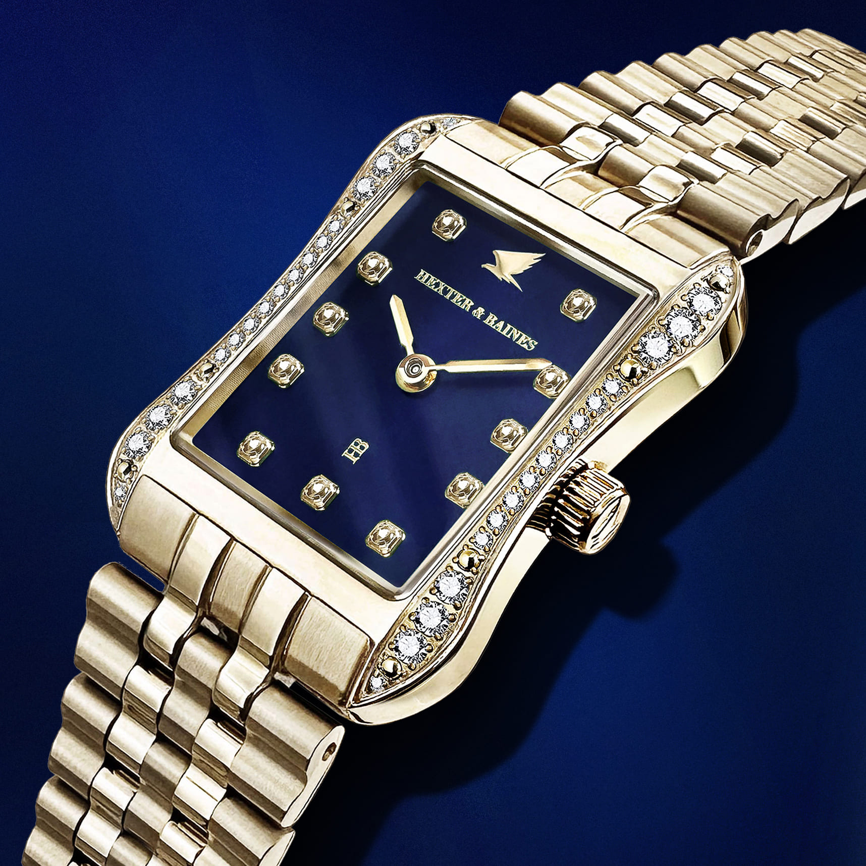 H&B Cronvas Pavé, Gold & Blue - 2