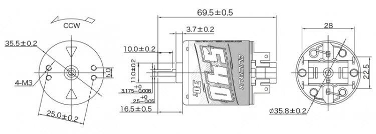Hobbywing Motor QuicRun Borstad 540 40T - 6
