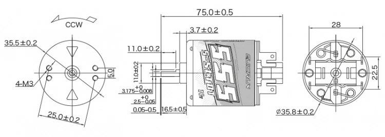 Hobbywing Motor QuicRun Borstad 555 13T - 6