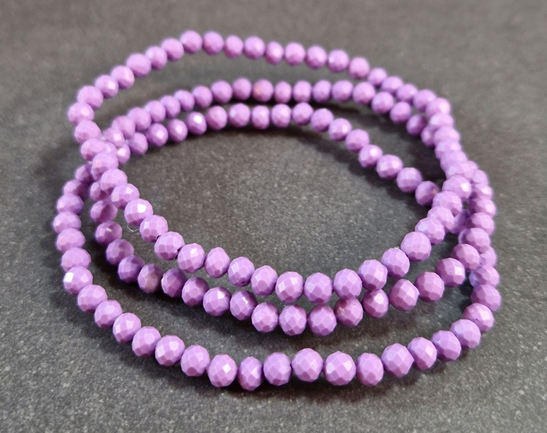 Fasettslipad Phosphosiderit, Armband på elastiskt band - 4mm