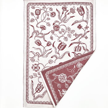 Handduk Tulpaner, vinröd