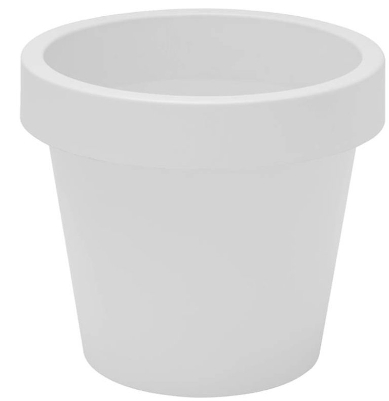 Blomkruka plast 30 cm vit