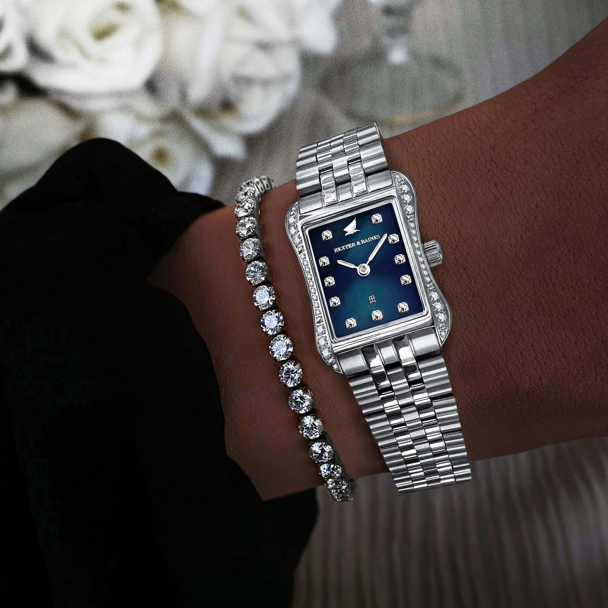 H&B Cronvas Pavé, Silver & Blue - 5