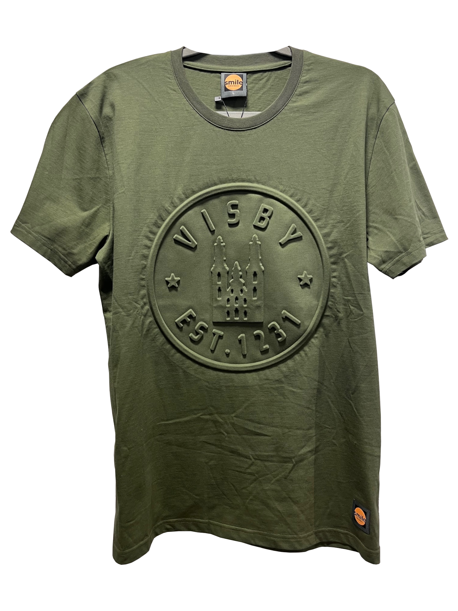 T-shirt Visby Embossed Mörkgrön Small 3st/fp
