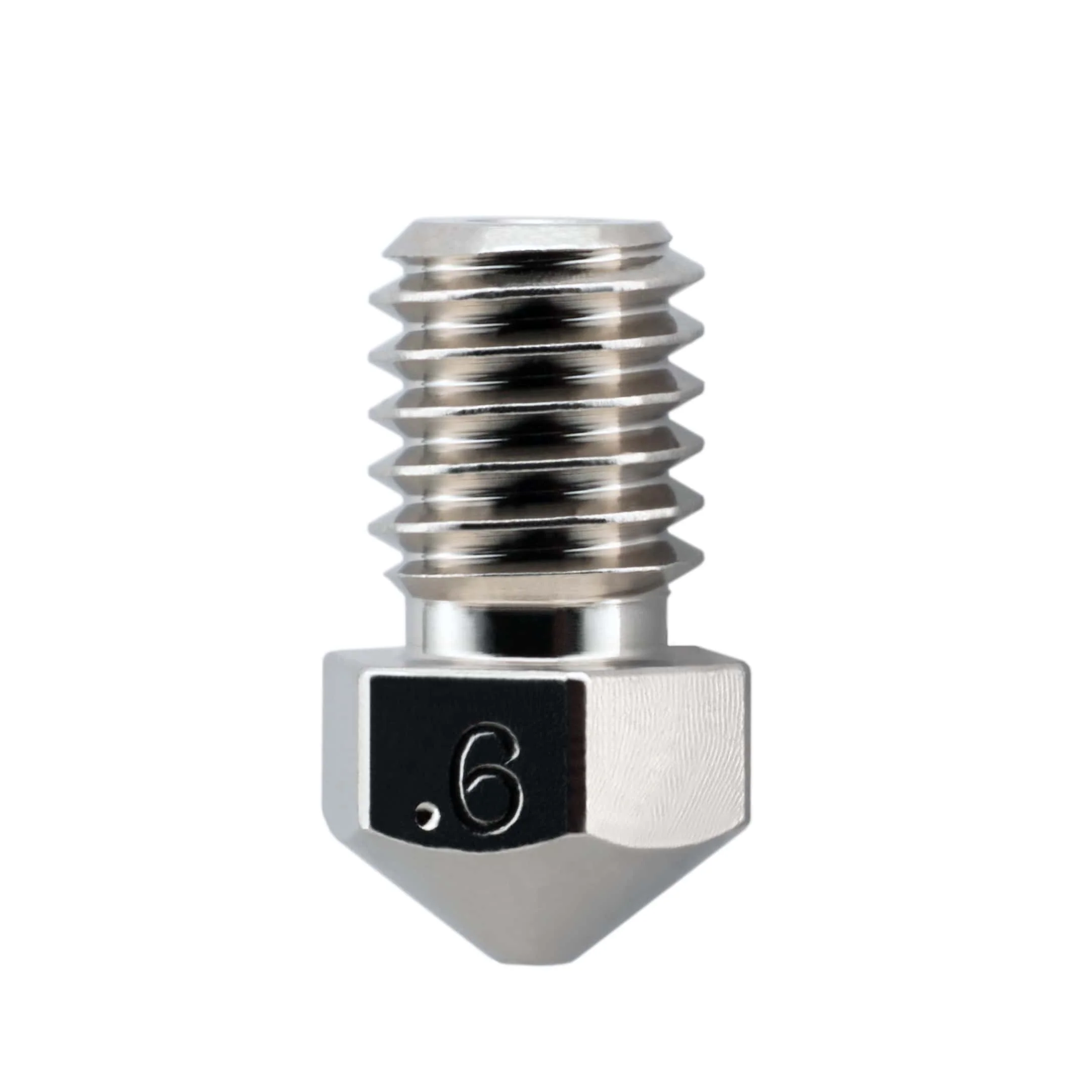 Micro-Swiss Plated Wear Resistant Nozzle RepRap - M6 - 0.6mm