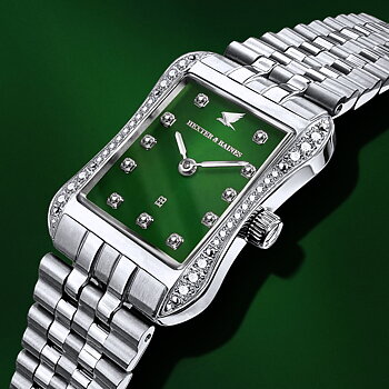 H&B Cronvas Pavé, Silver & Green
