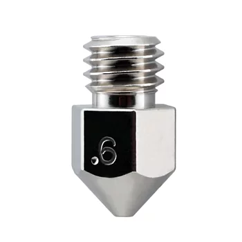Micro-Swiss Brass Plated Wear Resistant Nozzle for MK8 - 0.6mm