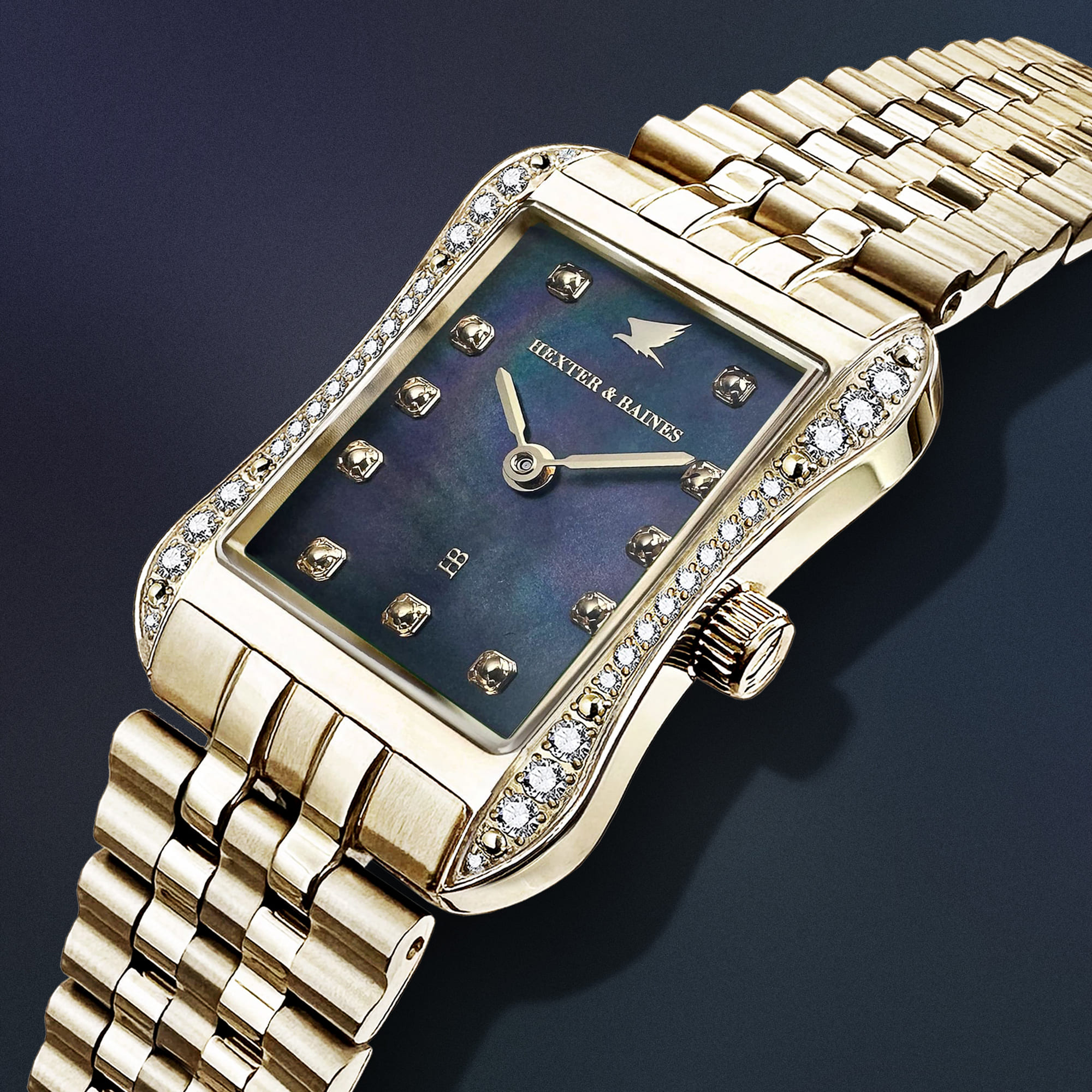 H&B Cronvas Pavé, Gold & Black Pearl - 2