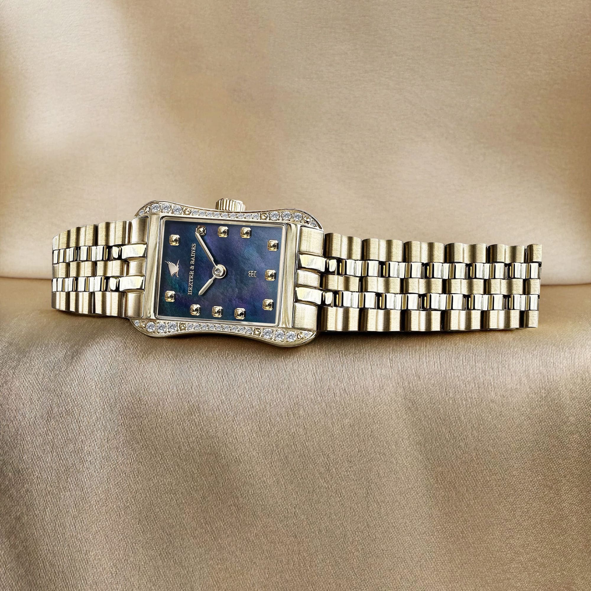 H&B Cronvas Pavé, Gold & Black Pearl - 4