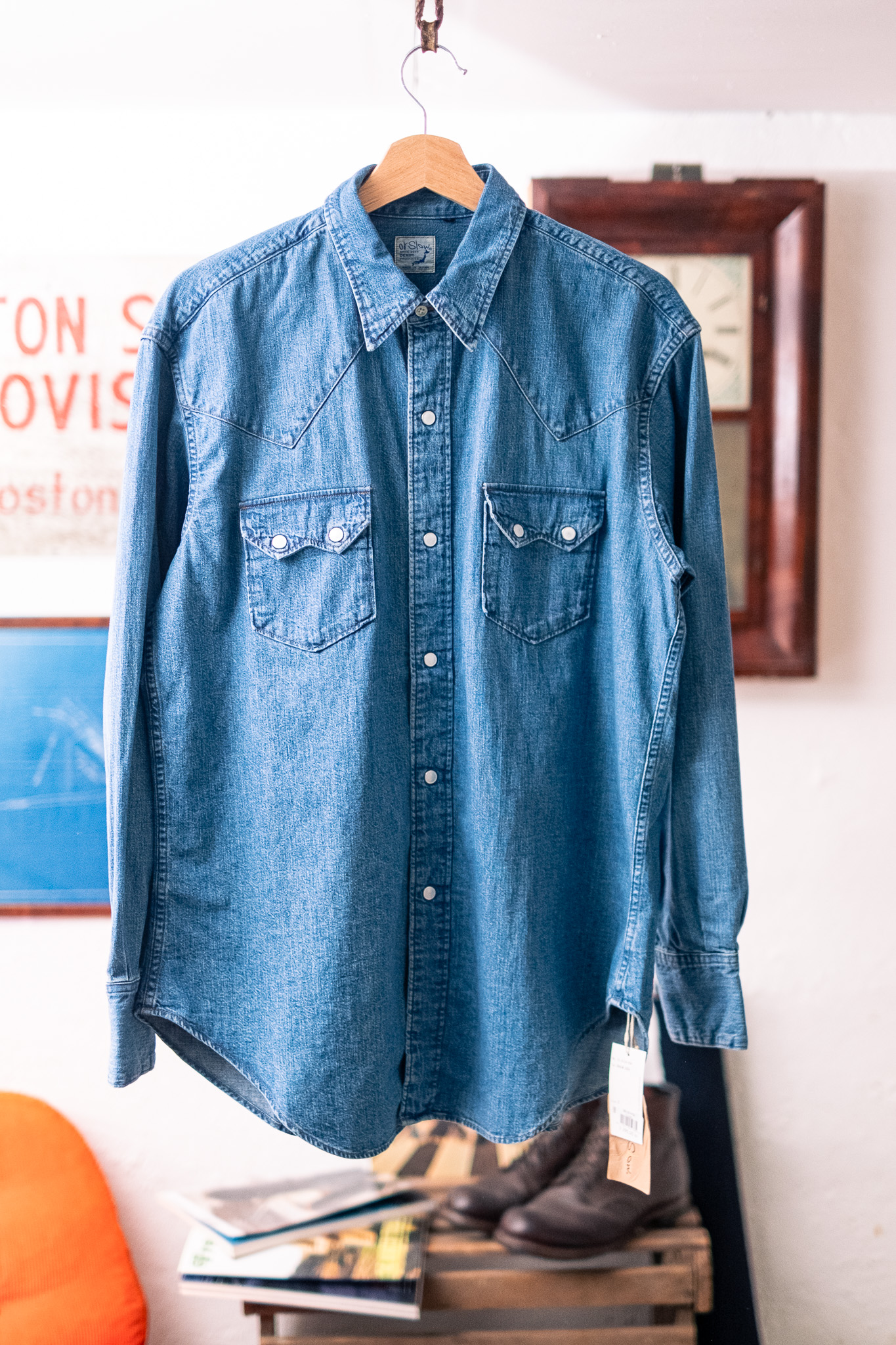 orSlow - Denim Western Shirt Used Wash