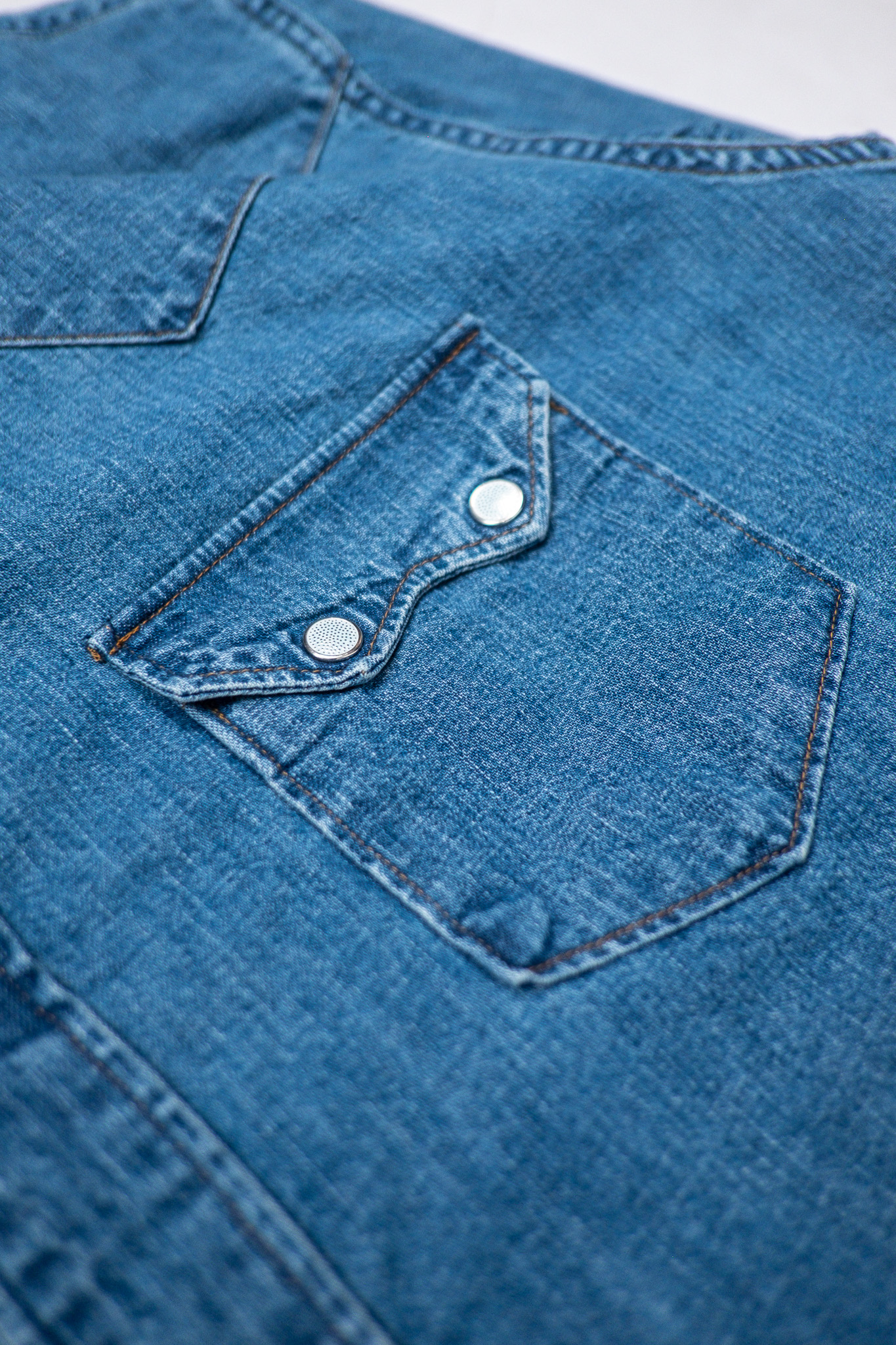 orSlow - Denim Western Shirt Used Wash - 6