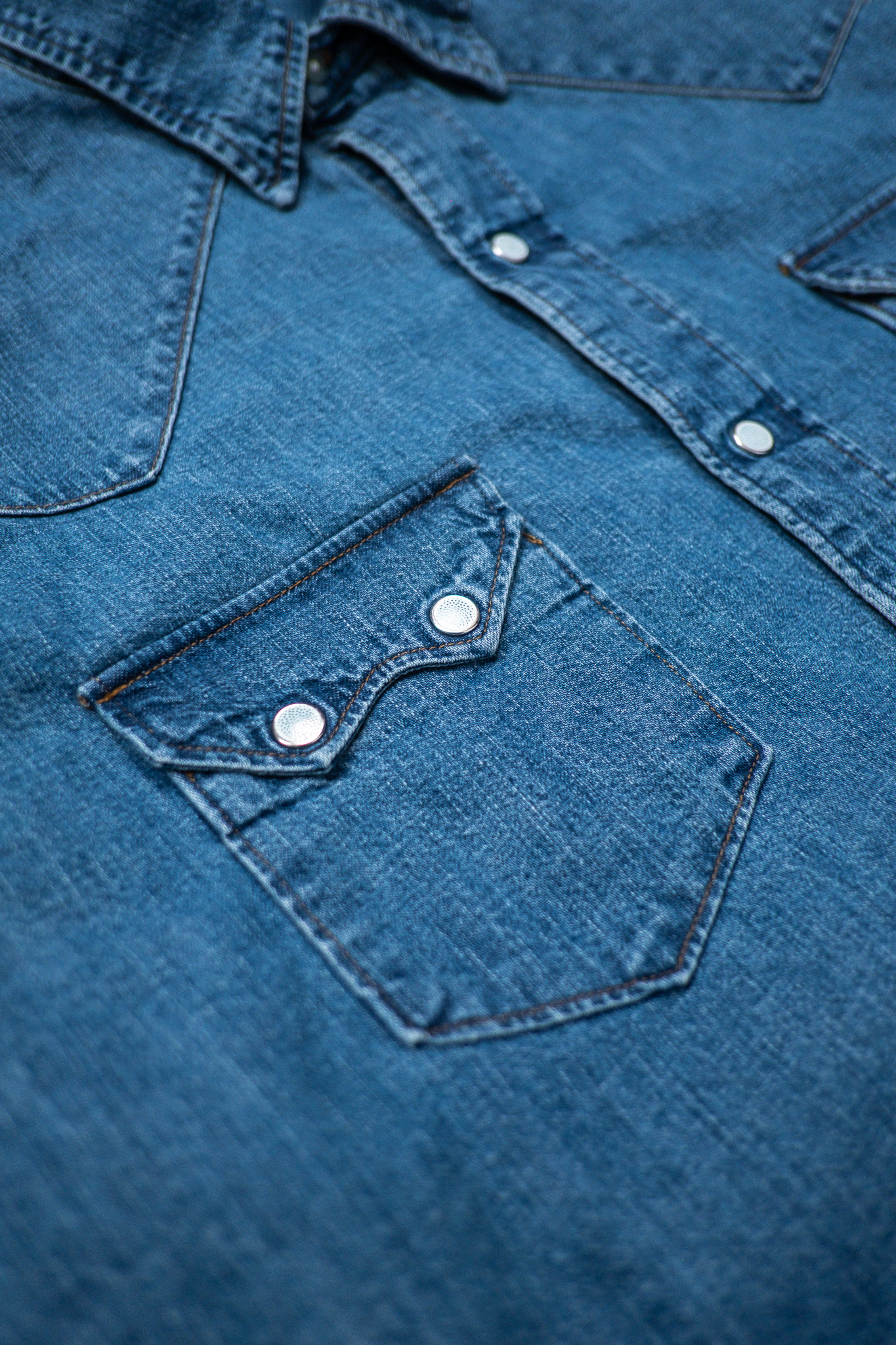 orSlow - Denim Western Shirt Used Wash - 4
